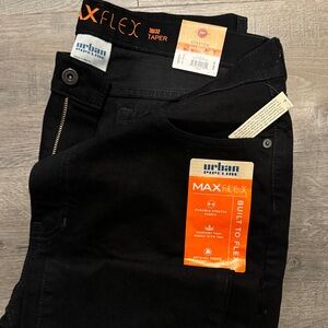urban pipeline Black Slim Taper Jeans with MaxFlex